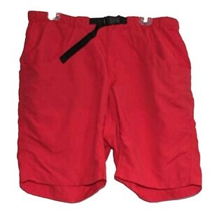 Kavu Shorts Mens Extra Large Red Nylon Belted Hiking Gorp Core Outdoor
